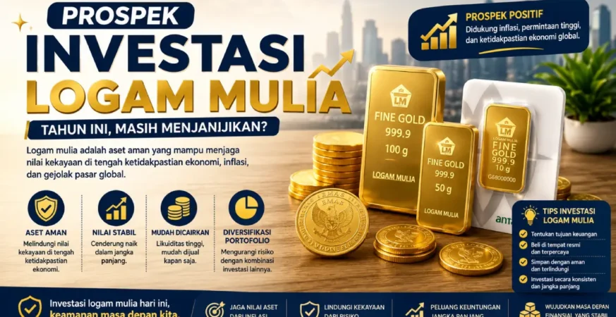 Pelajari prospek investasi logam mulia tahun ini, keuntungan, risiko, dan strategi terbaik agar kita bisa menjaga nilai aset jangka panjang.