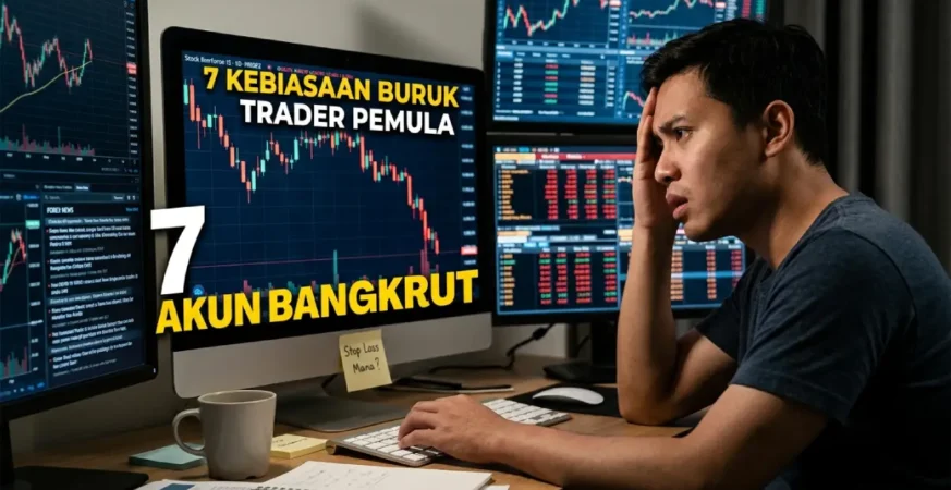 Yuk bongkar 7 kebiasaan buruk trader pemula yang bikin akun bangkrut. Pelajari cara atasi emosi dan kelola modalmu di sini!