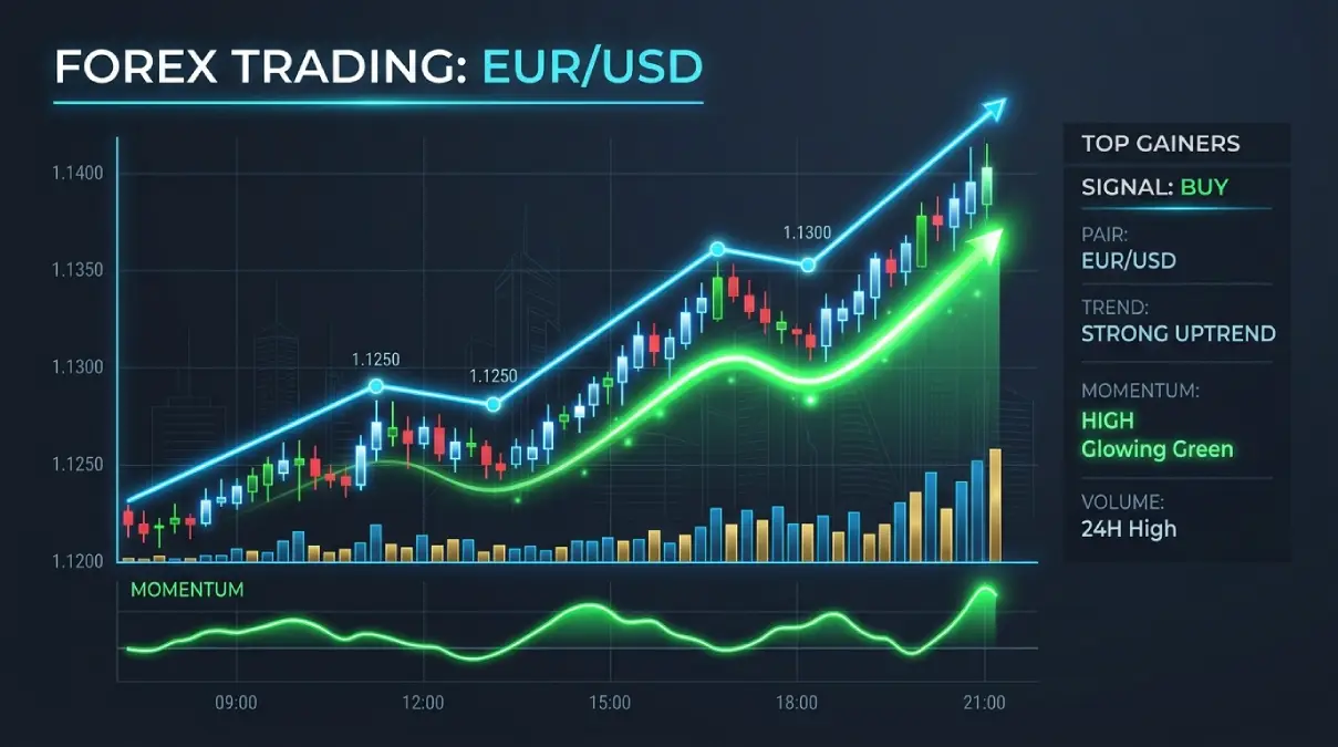 Pelajari apa itu momentum dalam forex untuk membaca tren pasar dengan akurat. Tingkatkan strategi trading kamu dan raih keuntungan lebih konsisten!